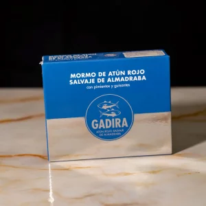 Mormo de atún de almadraba con guisantes y pimientos Gadira